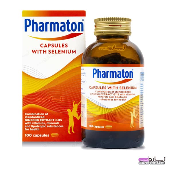 کپسول PHARMATON فارماتون مولتی ویتامین+سلنیوم CAPSULES WITH SELENIUM قوطی100عددی اصل -هولوگرام دار