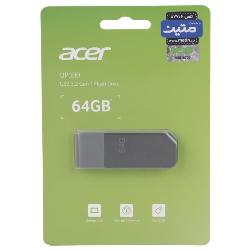 فلش مموری 64 گیگ ایسر Acer UP300 USB 3.2 — تصویر ۲