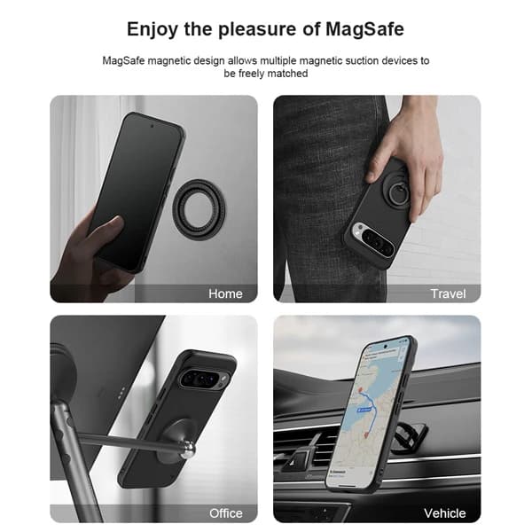 قاب ضد ضربه مگنتی Google Pixel 9 Pro XL مارک نیلکین مدل Super Frosted Shield Pro Magnetic — تصویر ۷