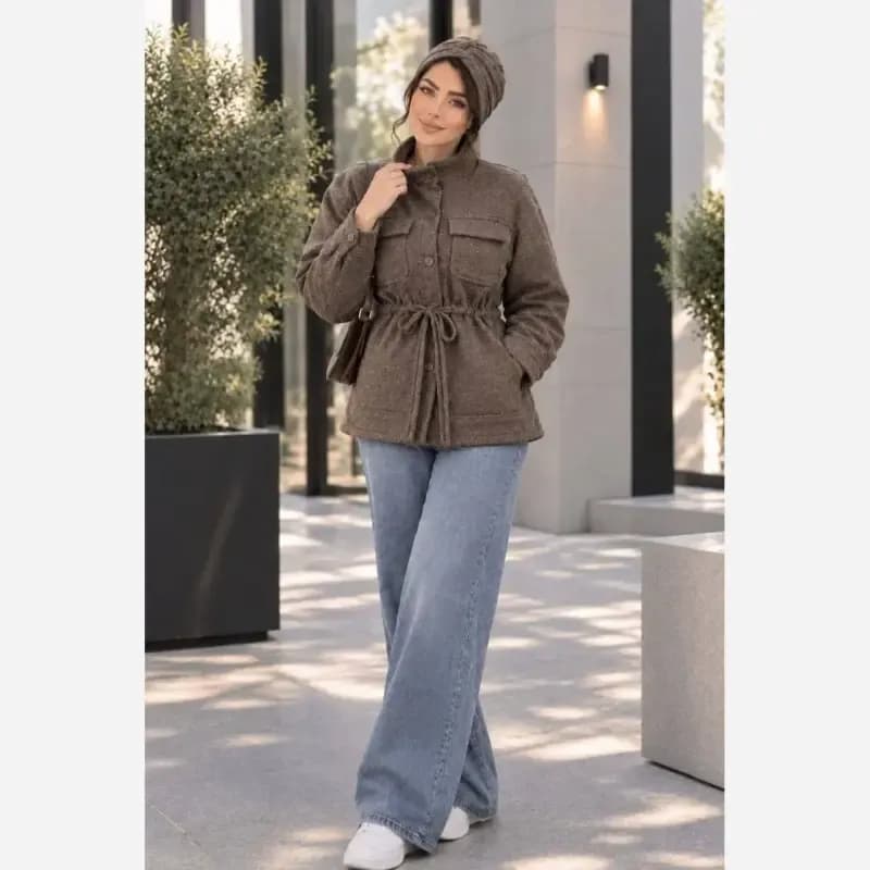 پالتو بالاتنه شال دار کمرگت فوتر — تصویر ۵