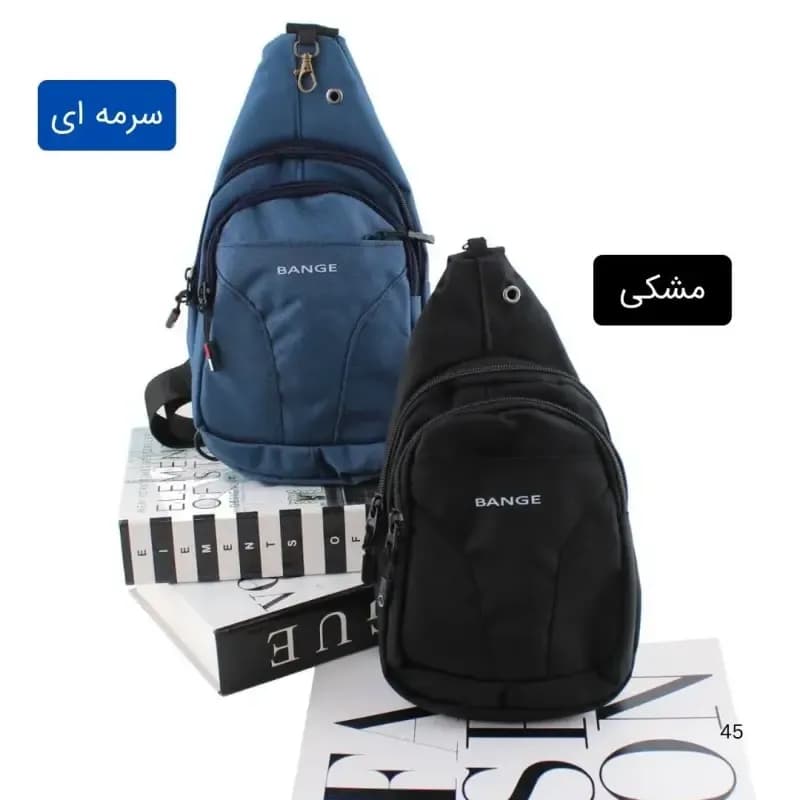 بادی بگ مردانه پارچه ای ابعاد 20 در 10 سانتی متر دارای 3 جیب بیرونی و 1 جیب داخلی آستر ساتن — تصویر ۶
