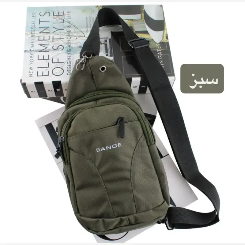 بادی بگ مردانه پارچه ای ابعاد 20 در 10 سانتی متر دارای 3 جیب بیرونی و 1 جیب داخلی آستر ساتن — تصویر ۷