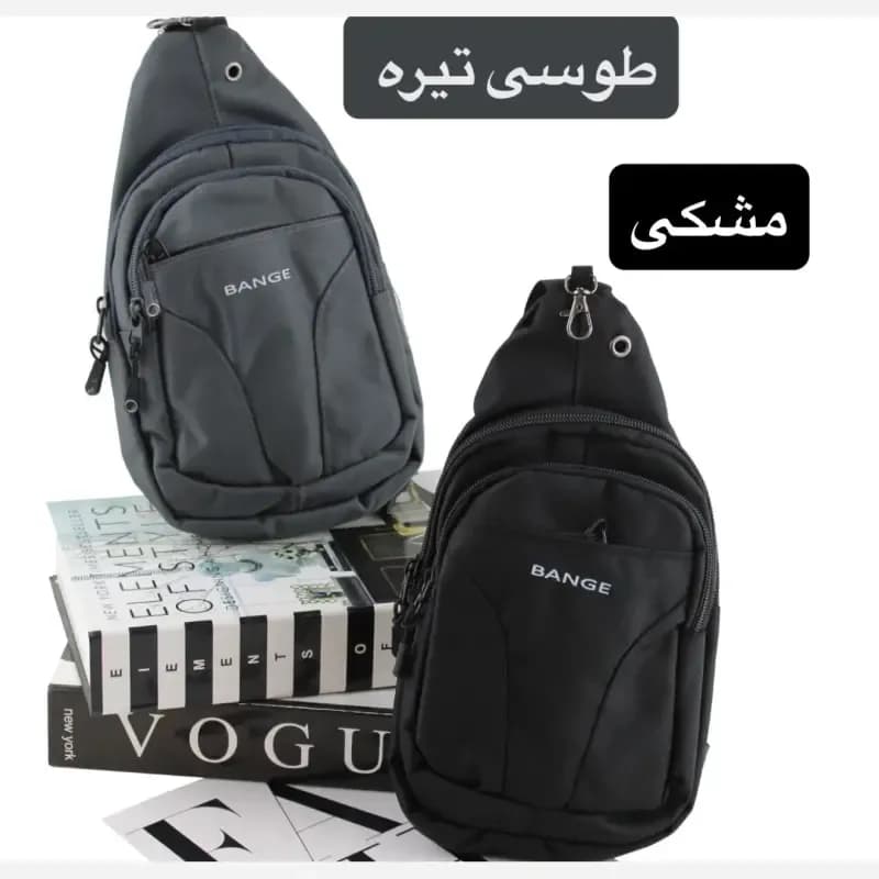 بادی بگ مردانه پارچه ای ابعاد 20 در 10 سانتی متر دارای 3 جیب بیرونی و 1 جیب داخلی آستر ساتن — تصویر ۵