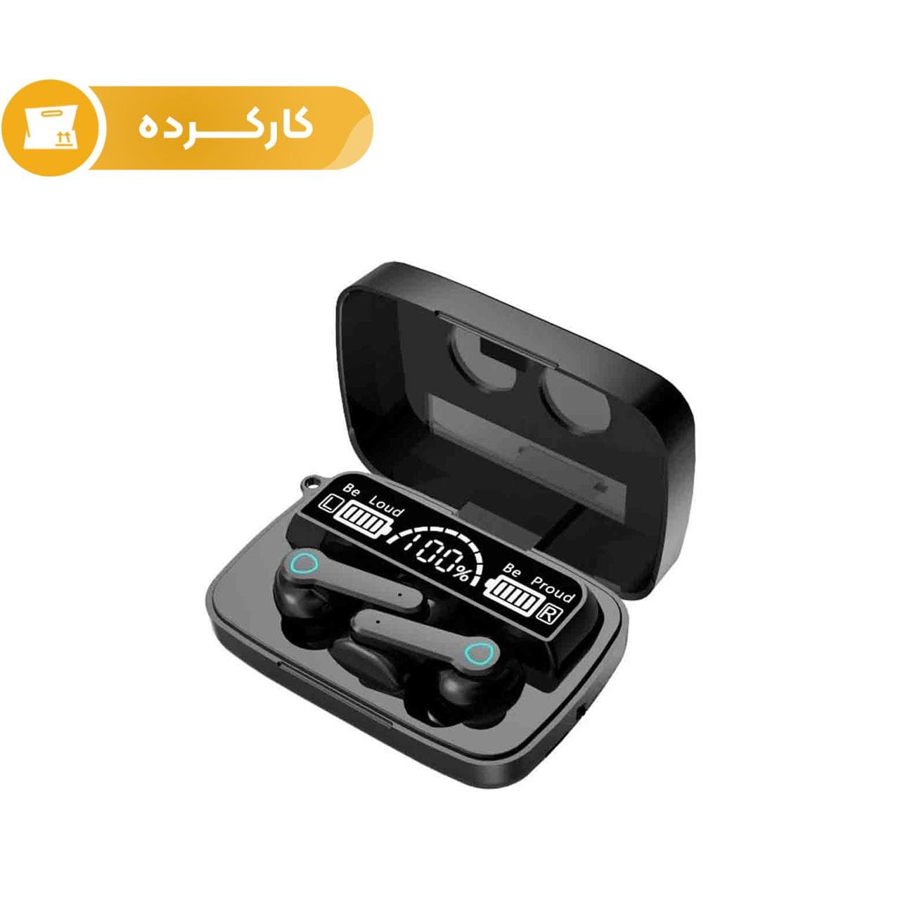 ایرفون بی‌سیم مدل M19 – مشکی (کارکرده)