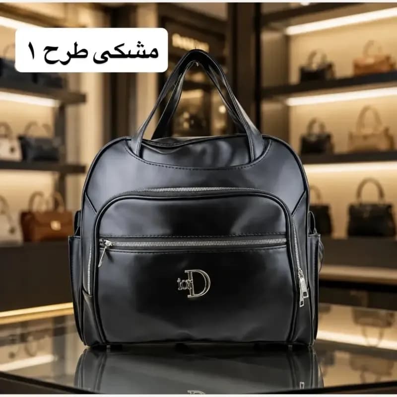 کیف زنانه چرم مصنوعی روزمره مسافرتی مهمانی سه بند — تصویر ۲