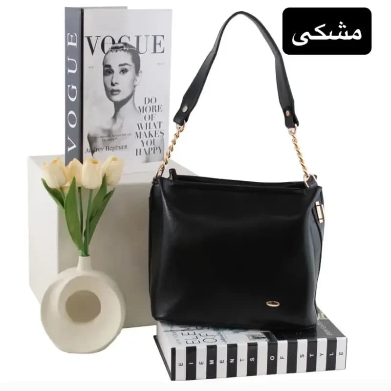 کیف زنانه چرم مصنوعی دستی و دوشی رسمی و روزمره — تصویر ۳