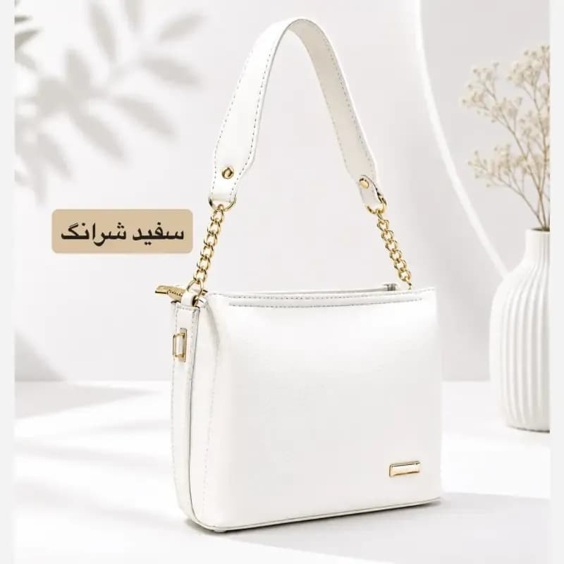 کیف زنانه چرم مصنوعی دستی و دوشی رسمی و روزمره — تصویر ۷