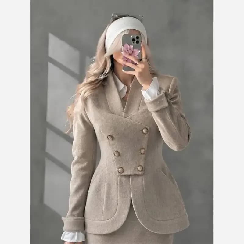 ست کت و شلوار زنانه آنجل جنس توییت سایز 36 تا 50 — تصویر ۴