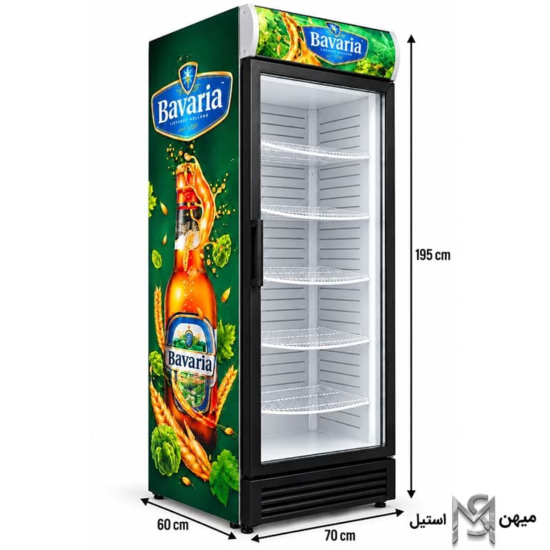 یخچال نوشیدنی ایستاده تک درب دهنه 70 سانتی مدل BA70
