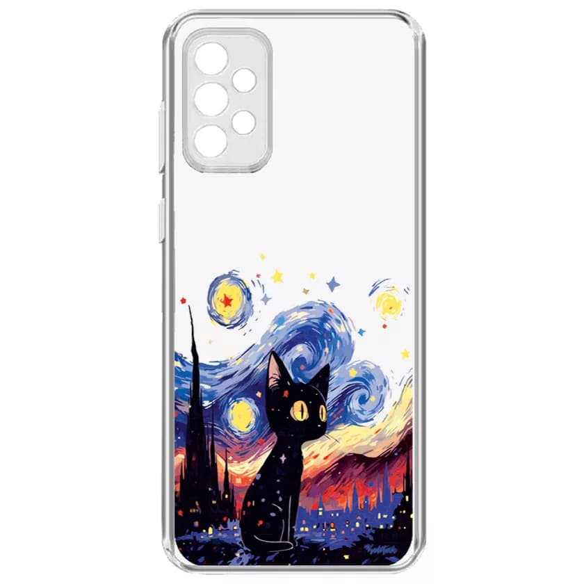 کاور گوشی طرح Black Cat مناسب برای گوشی موبایل سامسونگ Galaxy A73