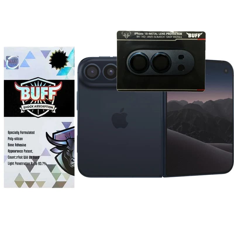 گلس لنز دوربین فلزی بوف مدل Steel Shield Lens-guarantee مناسب برای گوشی موبایل اپل iPhone Duo