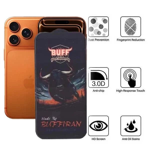 گلس بوف مدل BullRun Crystal Pro-Guarantee مناسب برای گوشی موبایل اپل iPhone 18 Pro / 17 Pro/ 17/ 16 Pro — تصویر ۵