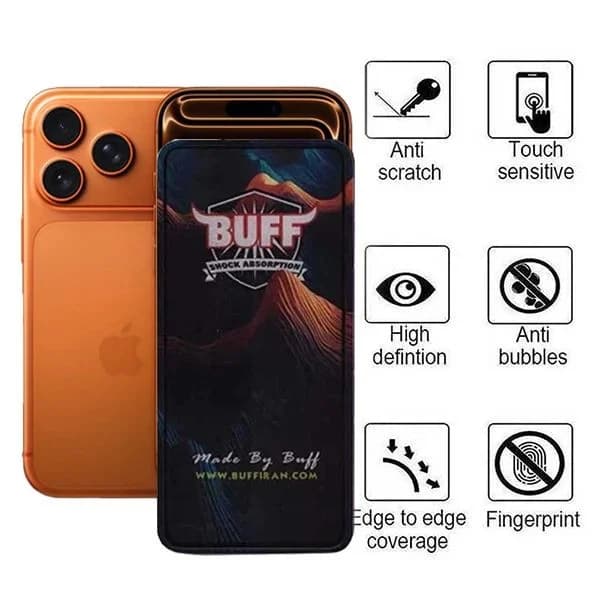 گلس 5D بوف مدل Mountain-Guarantee مناسب برای گوشی موبایل اپل iPhone 18 Pro / 17 / 17 Pro / 16 Pro — تصویر ۴