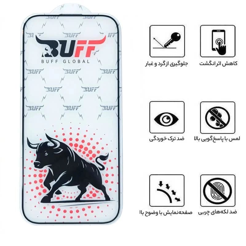 گلس بوف مدل Black Fighter-Guarantee مناسب برای گوشی موبایل اپل iPhone 18 Pro/17 Pro/17 /16 Pro — تصویر ۵