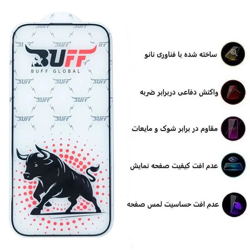 گلس بوف مدل Black Fighter-Guarantee مناسب برای گوشی موبایل اپل iPhone 18 Pro/17 Pro/17 /16 Pro — تصویر ۳