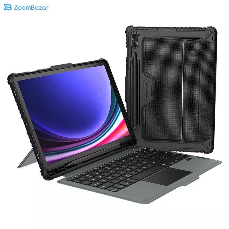 کیف کلاسوری کیبورددار نیلکین مدل Bumper Combo Backlit Keyboard مناسب برای تبلت سامسونگ Galaxy Tab S10 FE/ Tab S9 — تصویر ۲
