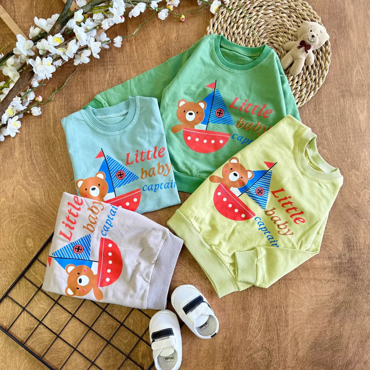 بلوز تک خرس قایق Baby Captain سایز 35 تا 45 کد 7105