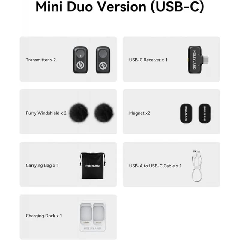میکروفون بی‌سیم هالی لند Hollyland LARK A1 Mini Duo — تصویر ۳