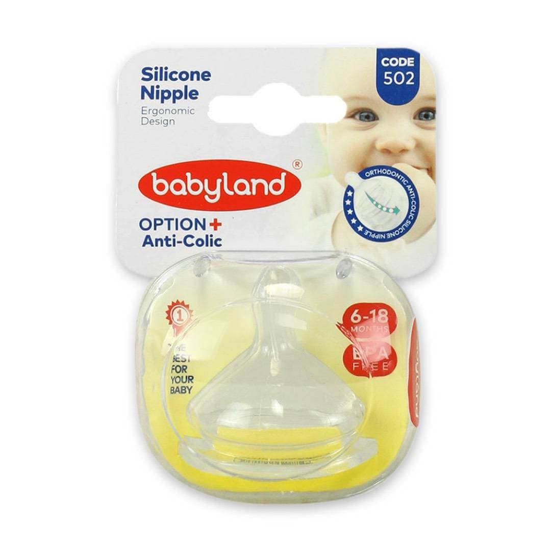 سر شیشه کودک دهانه عریض ارتودنسی 6 تا 18 ماه بیبی لند baby land کد 502