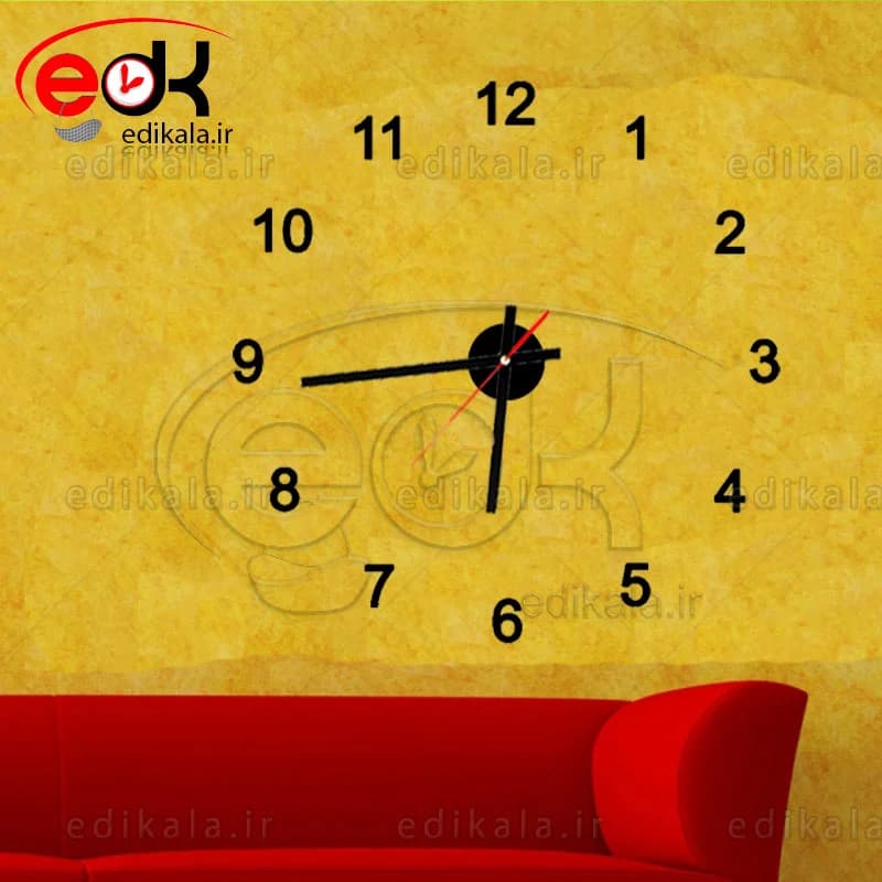 ساعت دیواری فانتزی طرح وسترن شماره 3 در رنگ و ابعاد انتخابی