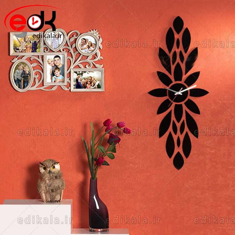 ساعت دیواری فانتزی طرح گل شماره 1