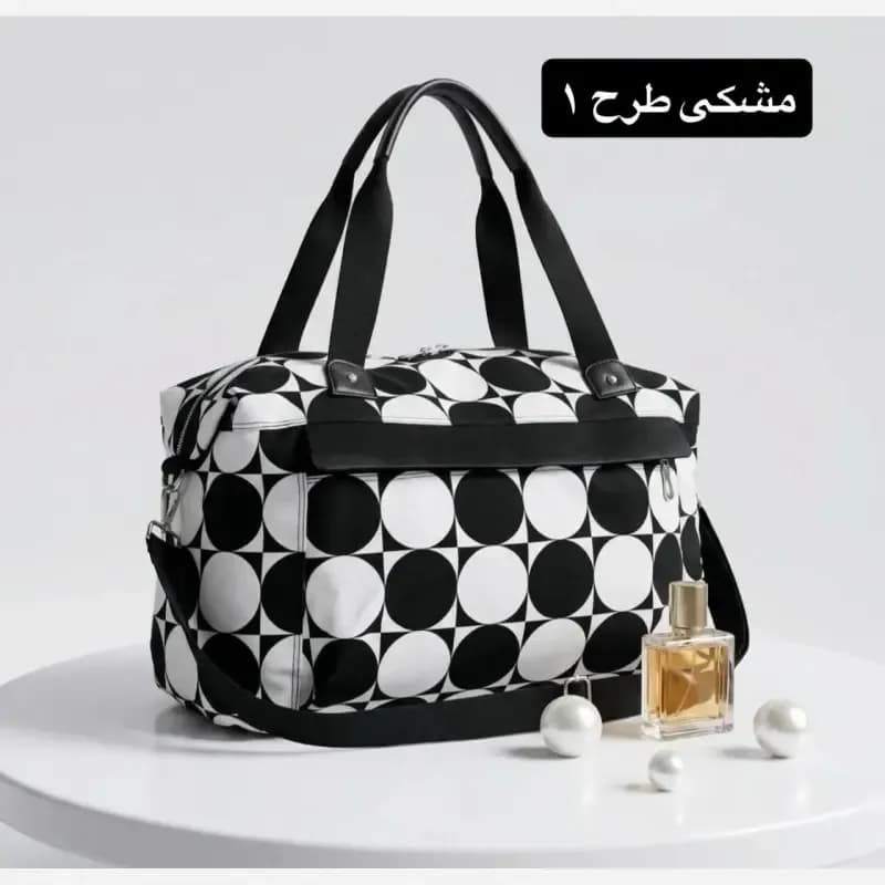 ساک دستی زنانه دخترانه پارچه کره ای اسپرت روزمره مامی بگ مسافرت — تصویر ۸