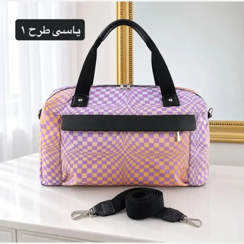 ساک دستی زنانه دخترانه پارچه کره ای اسپرت روزمره مامی بگ مسافرت — تصویر ۷