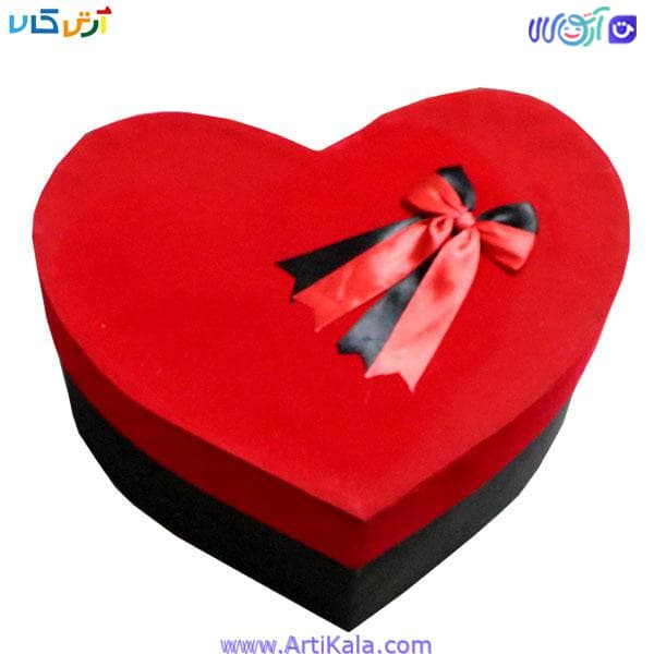 جعبه کادو مخمل طرح قلبی ابعاد 34 *34 سانتی متر