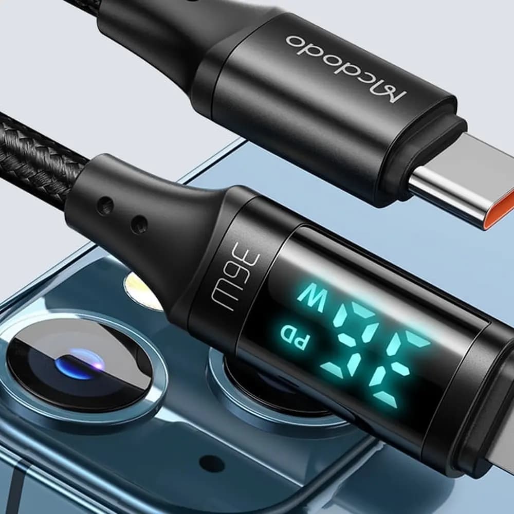 کابل آیفون نمایشگردار مک دودو Mcdodo CA-103 تایپ سی به لایتنینگ، 36 وات — تصویر ۶