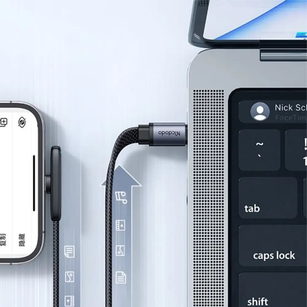 کابل آیفون تایپ سی به لایتنینگ 90 درجه مک دودو Mcdodo CA-335، 36 وات — تصویر ۷