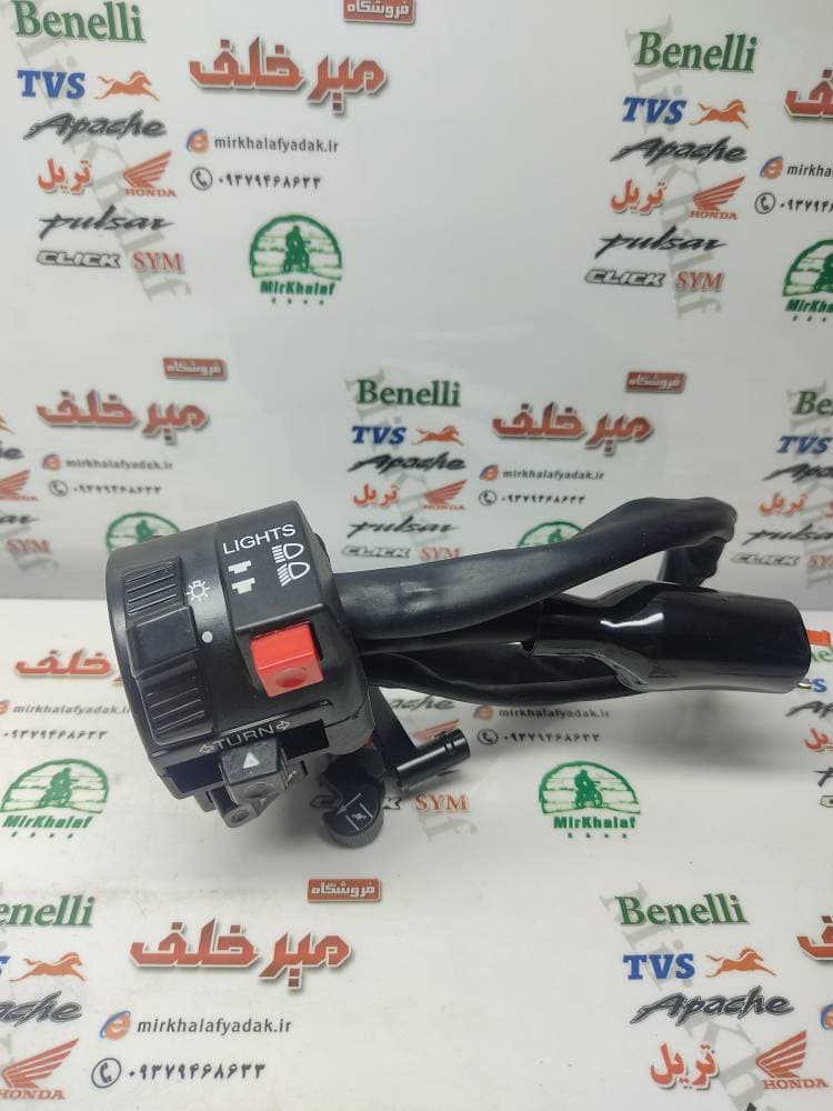 قلوه سوییچ سمت چپ بوق موتور تریل فلات پرواز طرح crf سی ار اف کاربرات (دسته ساسات دار)