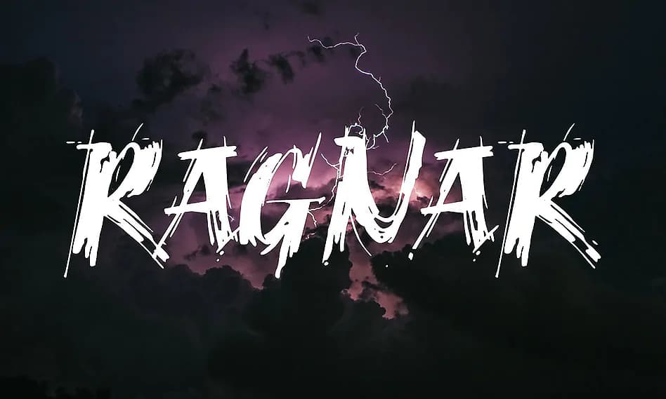 فونت انگلیسی و قلمویی Ragnar مناسب برای طراحی پوستر