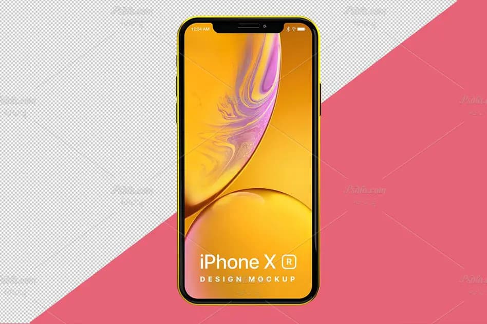 موکاپ و پیش نمایش آیفون ایکس آر iPhone XR Design Mockup — تصویر ۵