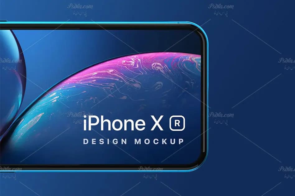 موکاپ و پیش نمایش آیفون ایکس آر iPhone XR Design Mockup — تصویر ۲