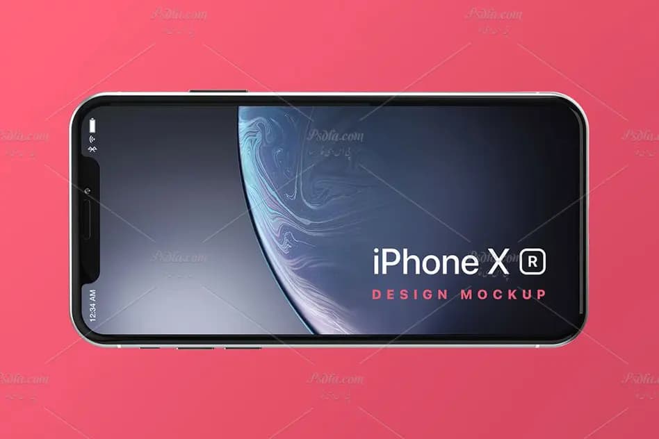موکاپ و پیش نمایش آیفون ایکس آر iPhone XR Design Mockup — تصویر ۳