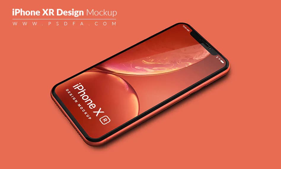 موکاپ آیفون ایکس آر با 6 رنگ مختلف iPhone XR Design Mockup