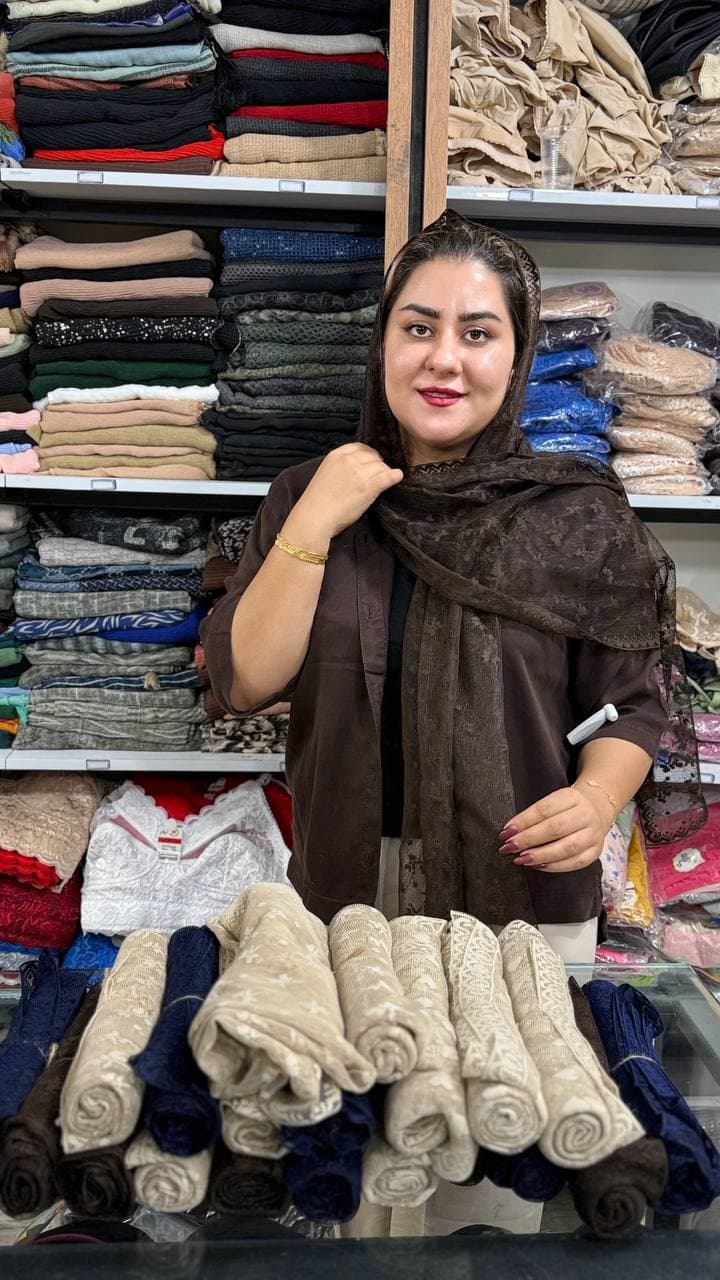 شال توری طرح دار مدل توپ و پاپیون فانتزی و مجلسی