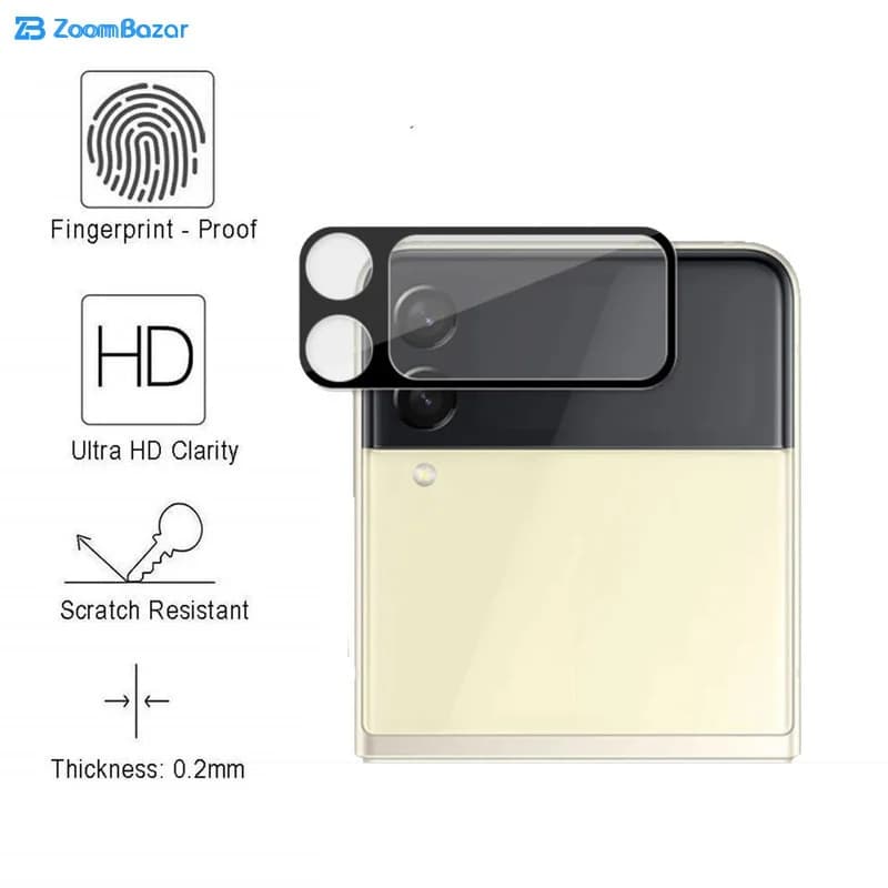 محافظ لنز دوربین بوف مدل 3D مناسب برای گوشی موبایل سامسونگ Galaxy Z Flip 3 — تصویر ۶
