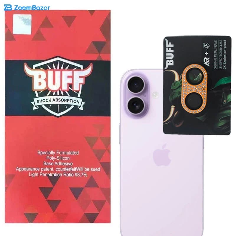 محافظ لنز دوربین فلزی بوف مدل Diamond Metal AR Lens مناسب برای گوشی موبایل iPhone 17 — تصویر ۲
