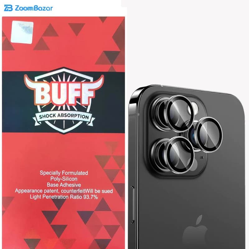 محافظ لنز دوربین بوف مدل HD-ColorLenz مناسب برای گوشی موبایل اپل iPhone 16 Pro Max / 16 Pro — تصویر ۲