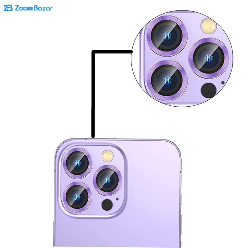 محافظ لنز دوربین بوف مدل HD-ColorLenz مناسب برای گوشی موبایل اپل Iphone 14 Pro Max / 14 Pro — تصویر ۲