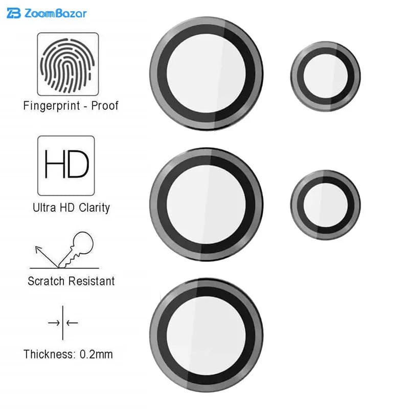 محافظ لنز دوربین بوف مدل HD-ColorLenz-G مناسب برای گوشی موبایل سامسونگ Galaxy S24 Ultra — تصویر ۴
