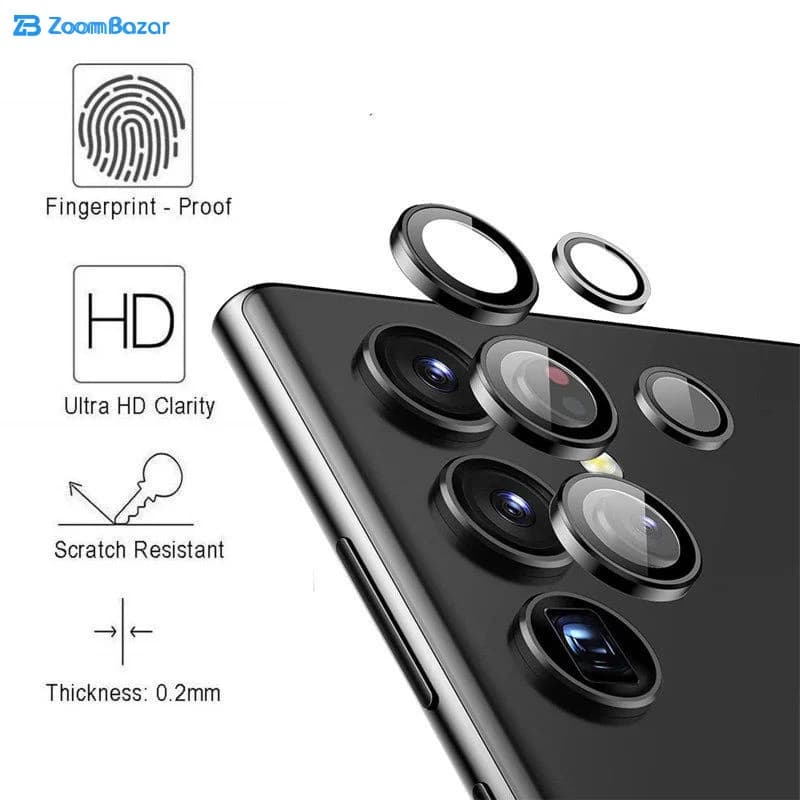 محافظ لنز دوربین بوف مدل HD-ColorLenz-G مناسب برای گوشی موبایل سامسونگ Galaxy S23 Ultra — تصویر ۷