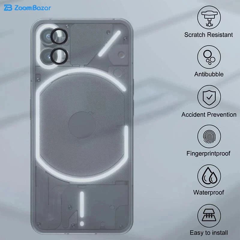 محافظ لنز دوربین بوف مدل ClrFilm مناسب برای گوشی موبایل اپل Nothing Phone 2/1 — تصویر ۶