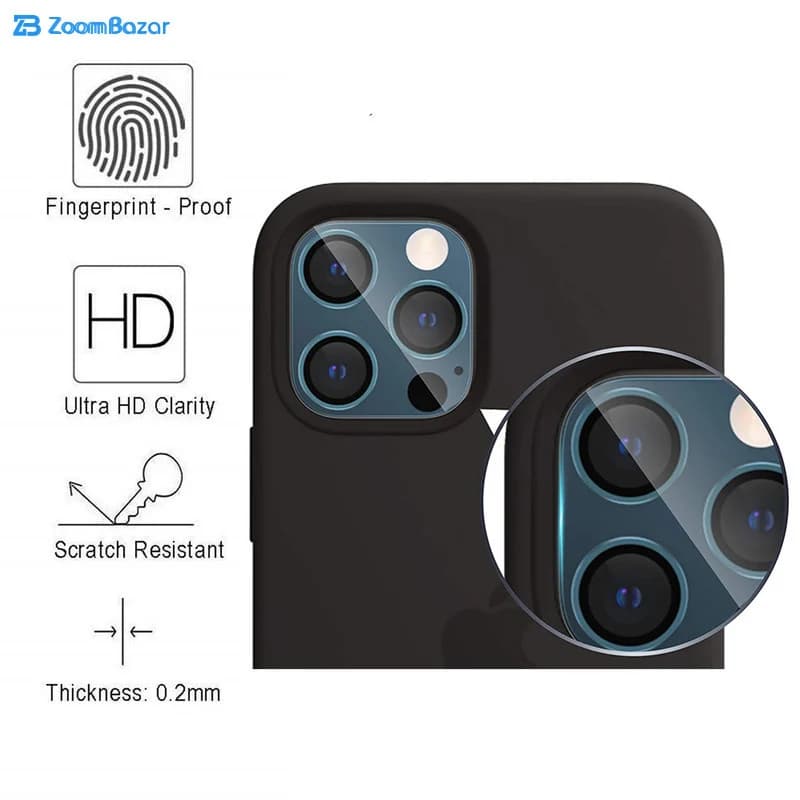 محافظ لنز دوربین بوف مدل 3D-Pro مناسب برای گوشی موبایل اپل Iphone 13 Pro (به همراه گارانتی ۶ ماهه) — تصویر ۵