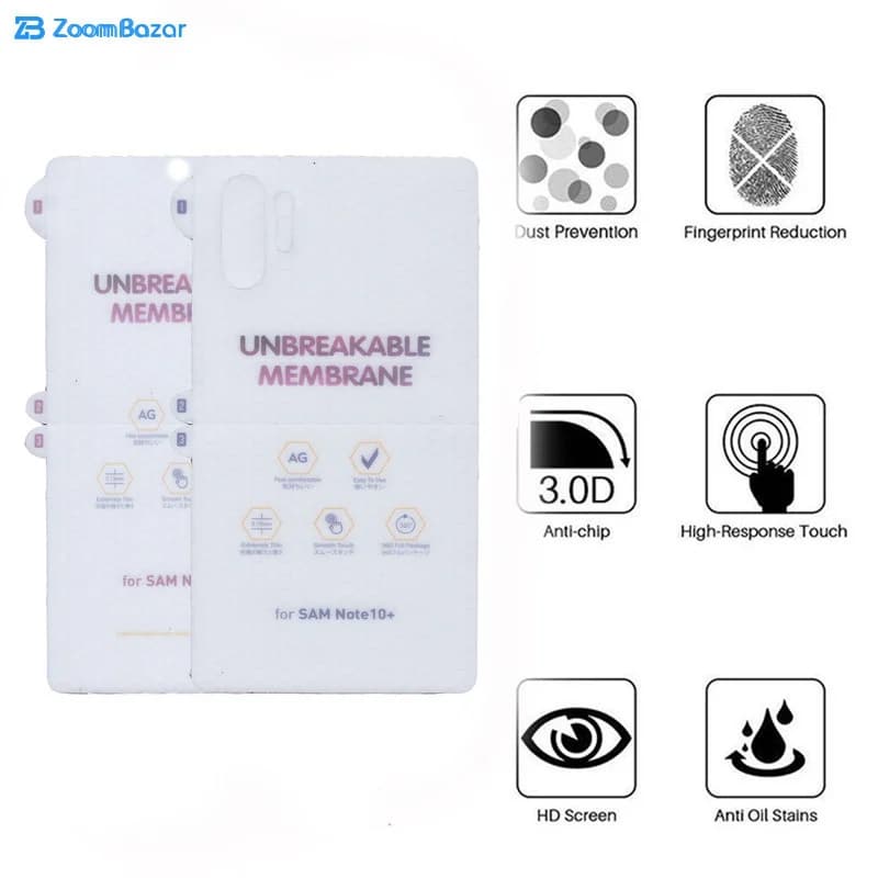 گلس و پشت گوشی مات بوف مدل HgM15 مناسب برای گوشی موبایل سامسونگ Galaxy note10 plus — تصویر ۵