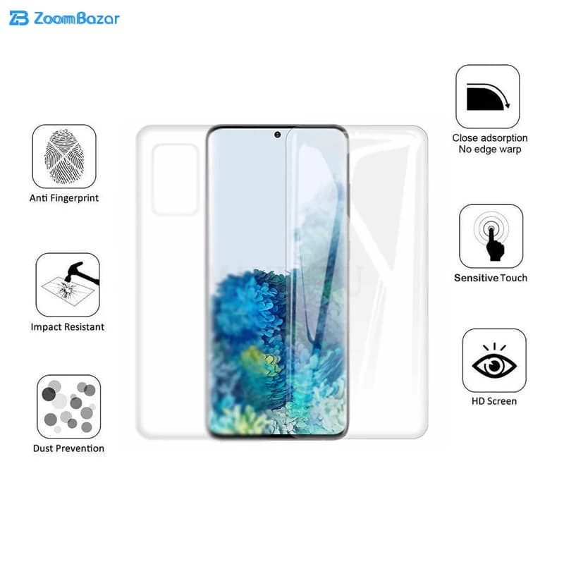 گلس و پشت گوشی بوف مدل HgM15 مناسب برای گوشی موبایل سامسونگ Galaxy S20 — تصویر ۴