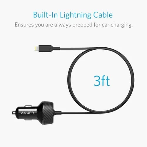 شارژر فندکی انکر لایتنیگ | A2214 PowerDrive 2 Elite — تصویر ۵
