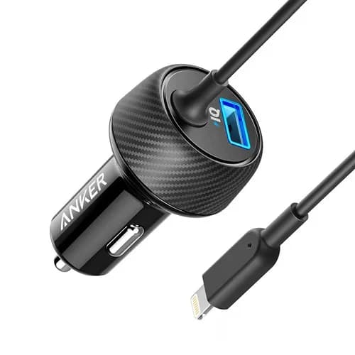شارژر فندکی انکر لایتنیگ | A2214 PowerDrive 2 Elite