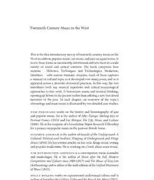 دانلود کتاب Twentieth-Century Music in the West: An Introduction